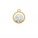 Pingente Redondo Ouro com Strass 17mm