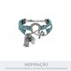 Conjunto Pingentes Desejos Níquel com Strass Colorido