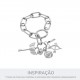 Conjunto Pingentes Desejos Níquel com Strass Colorido