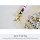 Conjunto Pingentes Desejos Níquel com Strass Colorido