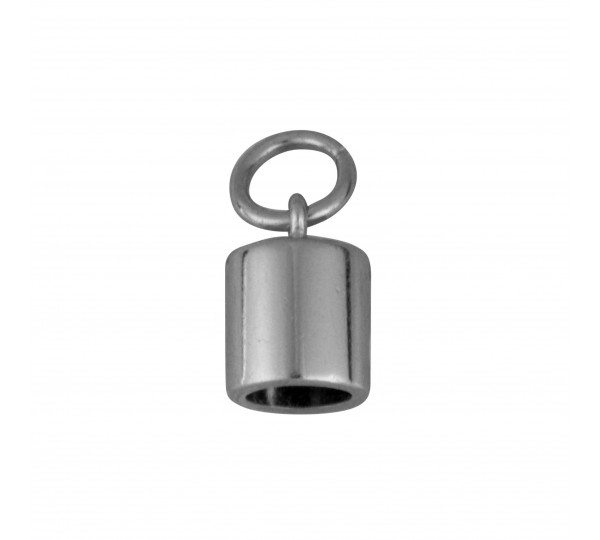 Ponteira Redonda Níquel 16mm com Argola