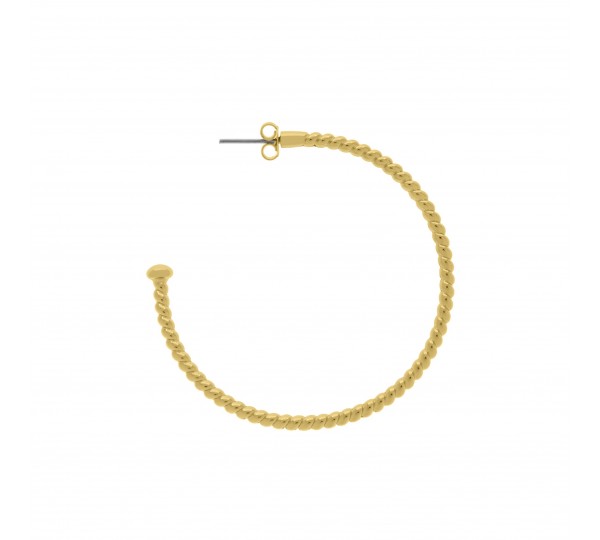 Brinco Argola Torcida Ouro 50mm