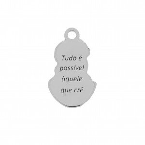 Pingente Jesus Cristo Níquel 23mm
