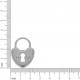 Pingente Cadeado Coração Níquel 33mm