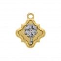 Pingente Trevo da Sorte Ouro com Níquel 23mm