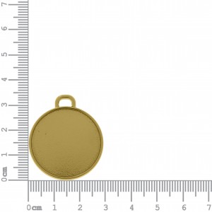 Pingente Redondo Ouro 34mm