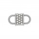 Pingente Cadeado Torcido Níquel com Strass 31mm