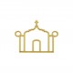 Pingente Igreja Trancoso Ouro 32mm
