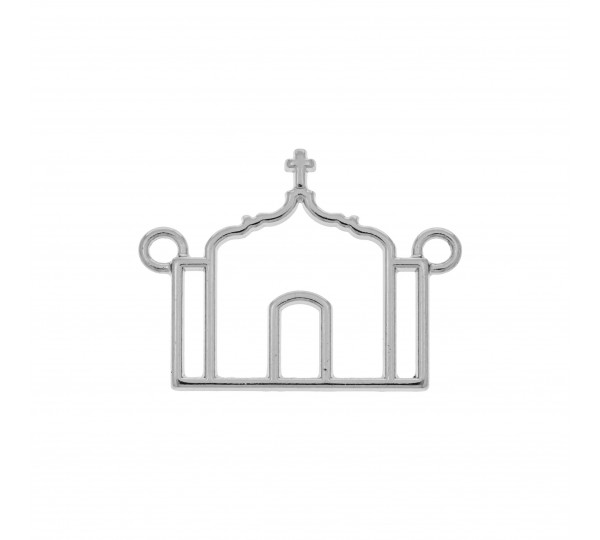Pingente Igreja Trancoso Níquel 32mm