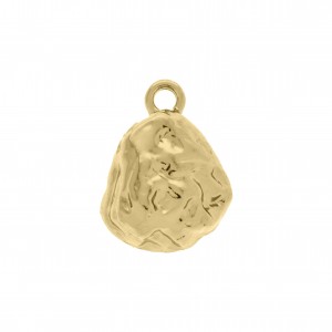 Pingente Pedra Orgânica Ouro 20mm
