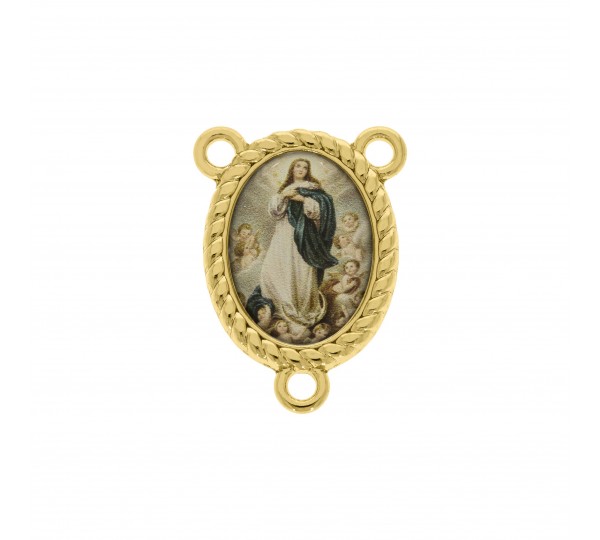 Entremeio Terço Nossa Senhora Conceição Ouro 26mm