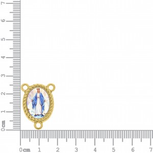 Entremeio Terço Nossa Senhora das Graças Ouro 26mm