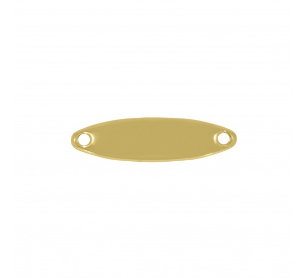 Placa Oval Ouro 27mm