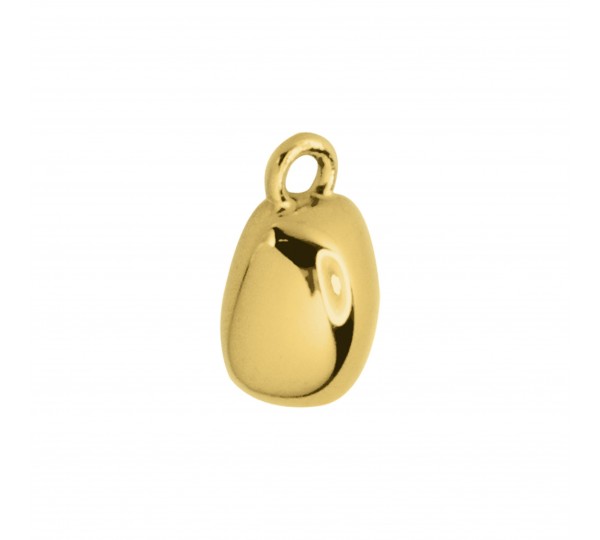 Pingente Orgânico com Curvatura Ouro 14mm