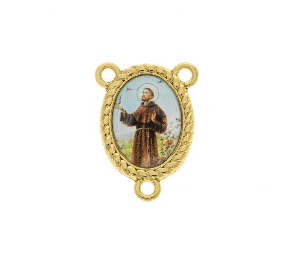 Entremeio Terço São Francisco de Assis Ouro 26mm