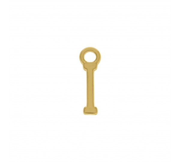 Pingente Mini Letra I Ouro 12mm