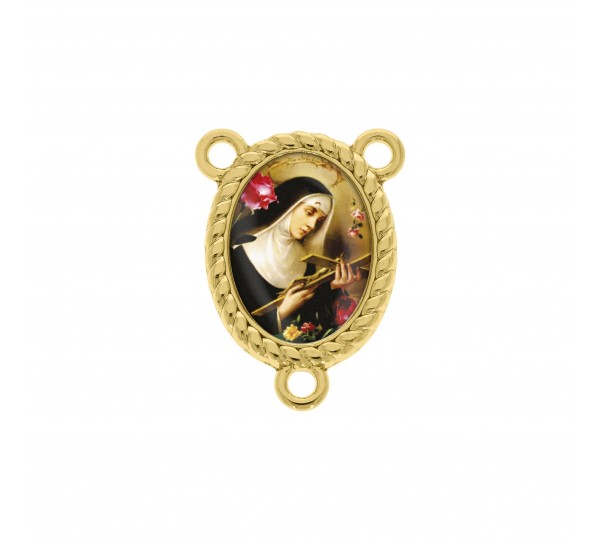 Entremeio Terços Santa Rita de Cassia Ouro 26mm