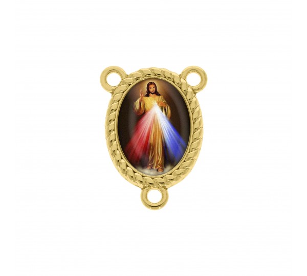 Pingente Jesus Misericordioso Ouro 26mm