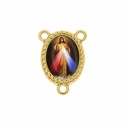 Entremeio Terço Jesus Misericordioso Ouro 26mm