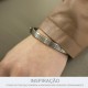 Pulseira Pai Nosso Grafite Escovado 76mm