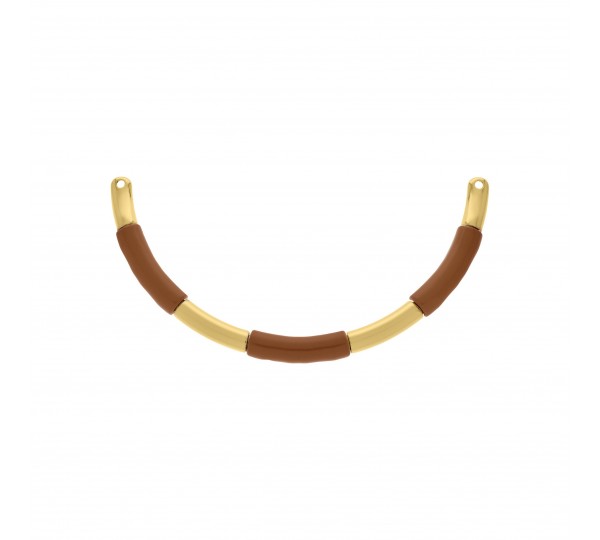 Base para Colar Ouro com Marrom 123mm