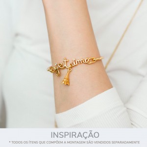 Pulseira Je T'aime Ouro 69mm
