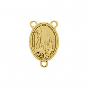 Entremeio Terço Nossa Senhora de Fátima Ouro 25mm