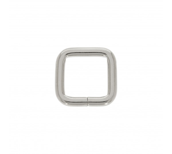 Argola para Bolsa Quadrada Níquel 15mm