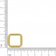Argola para Bolsa Quadrada Ouro 15mm