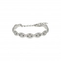 Bracelete Olho Grego Níquel com Strass 66mm