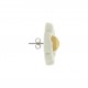 Brinco Flor Ouro com Marfim 25mm