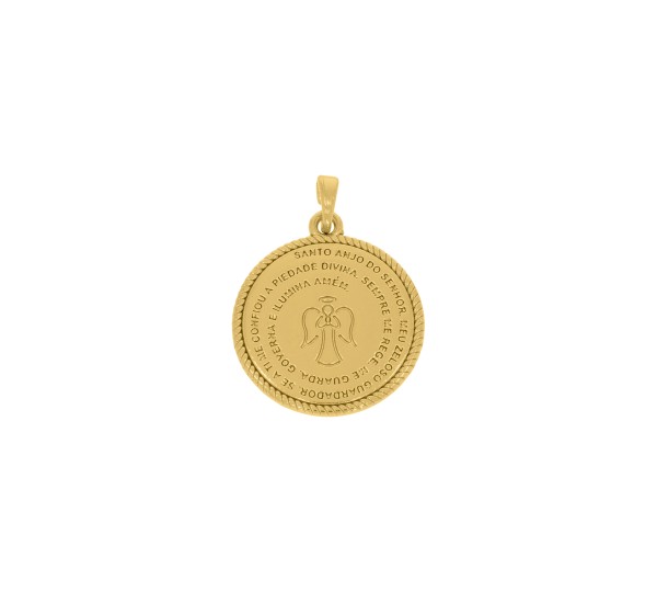 Pingente Santo Anjo Ouro 26mm