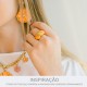 Anel de Corda Laranja com Ouro N° 19