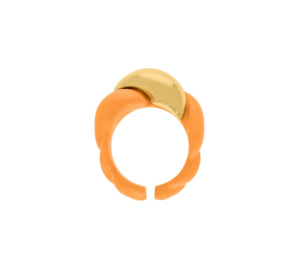 Anel de Corda Laranja com Ouro N° 19