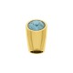 Ponteira Ouro com Strass Azul 18mm