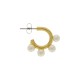 Brinco de Argola Ouro com Pérolas 16mm