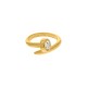 Anel Prego Ouro com Strass Cristal N° 20