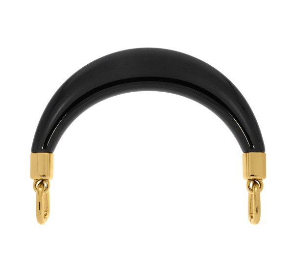 Alça para Bolsa Preto com Ouro 132mm
