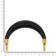 Alça para Bolsa Preto com Ouro 132mm