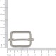 Argola para Bolsa Quadrada com Regulador Níquel 34mm
