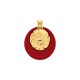 Pingente Orgânico Ouro com Vermelho 50mm