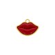 Pingente Boca Ouro com Vermelho 25mm