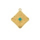 Pingente Losango em ouro com Tiffany 40mm