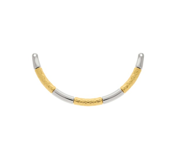 Base para Colar Orgânica Níquel com Ouro 123mm
