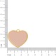 Pingente Coração Ouro com Rosa 27mm