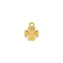 Pingente Trevo Da Sorte Ouro 12mm