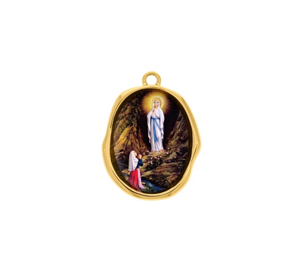 Pingente Nossa Senhora de Lourdes Ouro 35mm