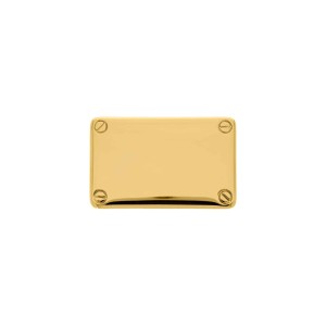 Placa Retangular Ouro com Garra 40mm