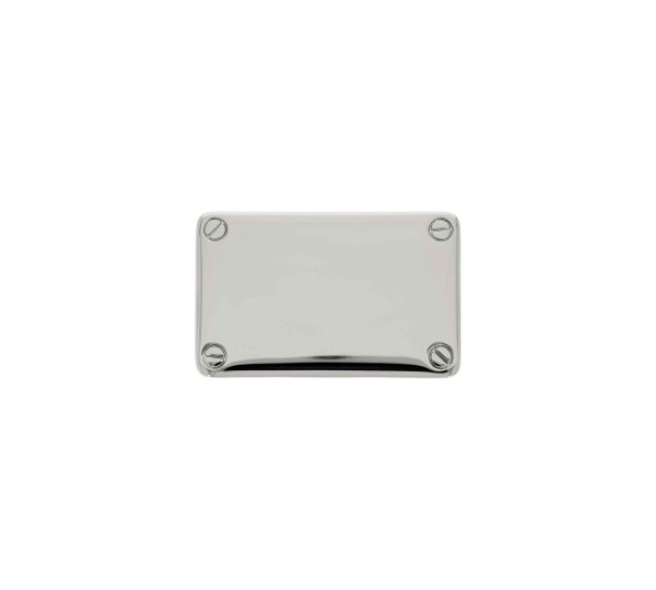 Placa Retangular Níquel com Garra 40mm