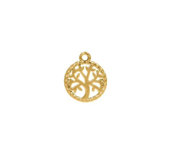 Pingente Medalha Árvore da Vida 18mm